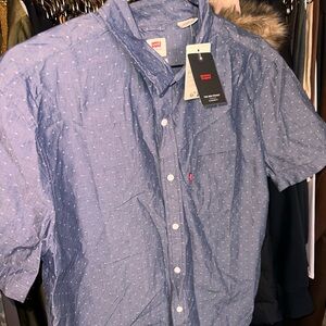 Levi's Light Blue Patterned Button Down Shirt